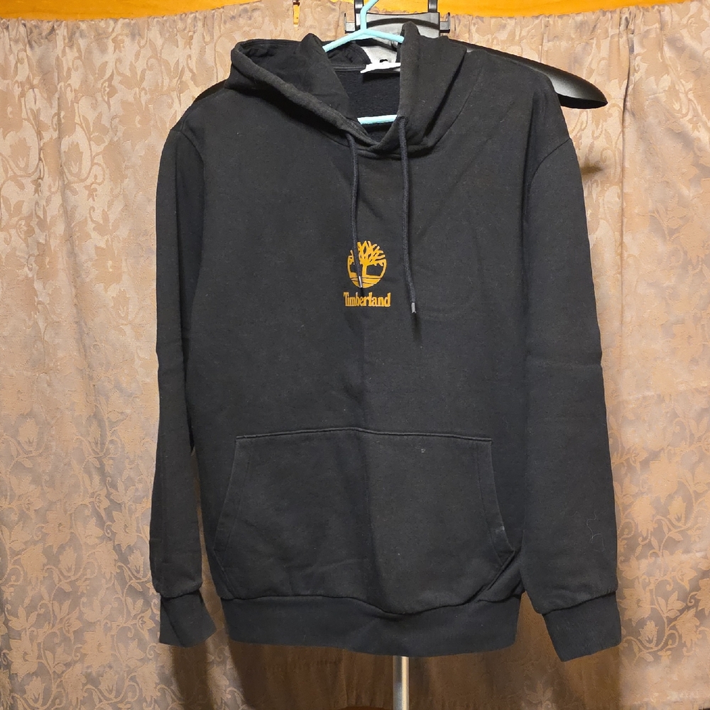 Timberland Black Hoodie with Yellow Logo